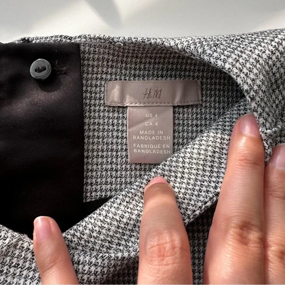 NWOT H&M Cap Sleeve Herringbone Pencil Dress - Picture 5 of 8